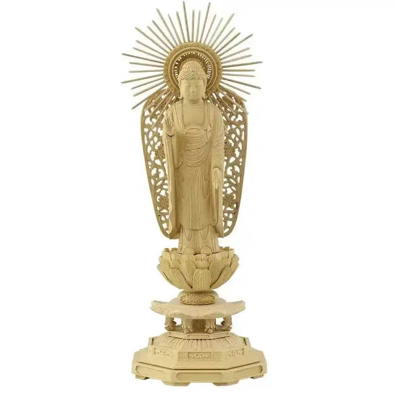 本柘植仏像 八角台座 西立弥陀【浄土真宗本願寺派】 | 本尊・脇侍の 本柘植仏像 八角台座 西立弥陀【浄土真宗本願寺派】 | 本尊・脇侍の