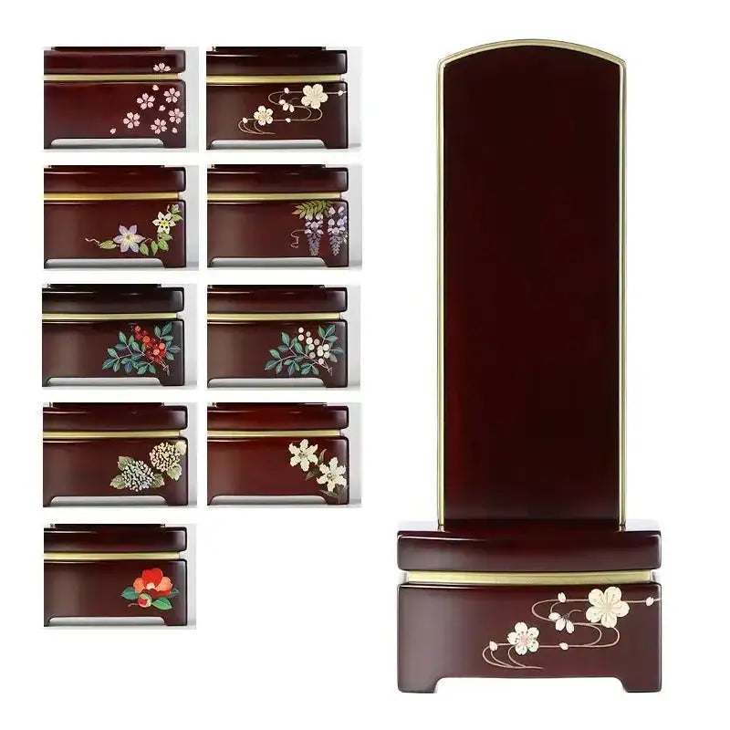 シンプル唐木位牌 駿河蒔絵 紫檀 マット仕上げ | お位牌の通販