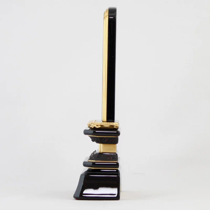 輪島塗位牌 葵角切 呂色の詳細アップ画像2枚目