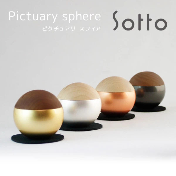 フォトスタンド型ミニ骨壺 ピクチュアリ スフィア【Sottoシリーズ