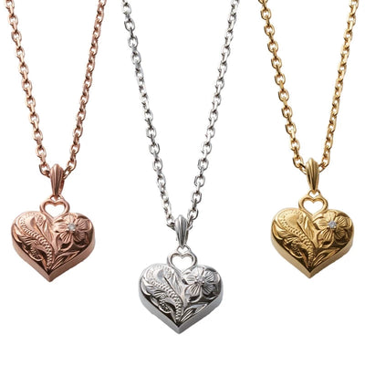 遺骨ペンダント ハート ハワイアン【ハワイアンジュエリー】メイン画像01