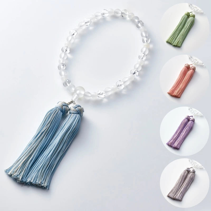 女性用略式念珠 ホワイトオニキス x 霧水晶 | 念珠の通販 | インテリア