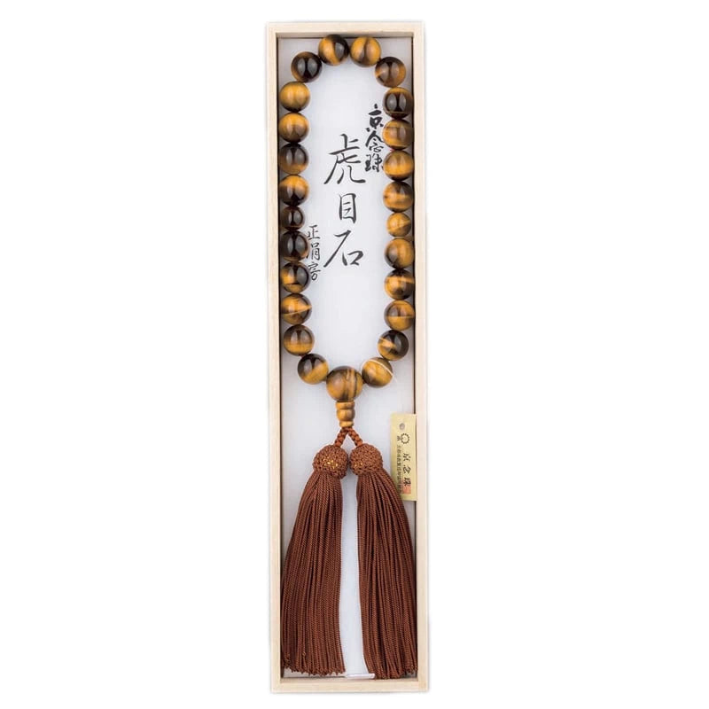 男性用念珠 虎目石 22玉 頭房メイン画像01