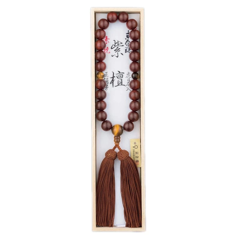 男性用念珠 紫檀 22玉 トラメ仕立 頭房 | 仏具の通販 | インテリア仏壇