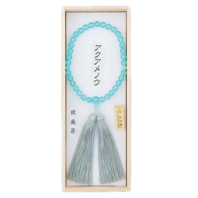 女性用念珠 アクアメノウ 枝垂房 | 仏具の通販 | インテリア仏壇 女性用念珠 アクアメノウ 枝垂房 | 仏具の通販 | インテリア仏壇