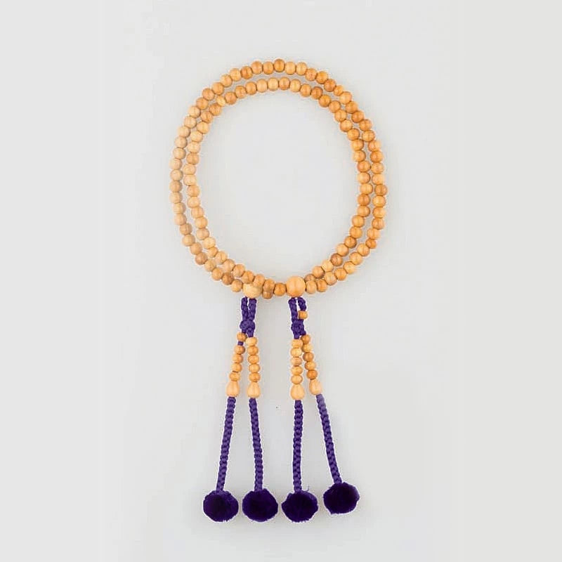 真言宗 本式念珠（女性用） 柘植 八寸振分 共仕上 菊房 | 仏具の通販