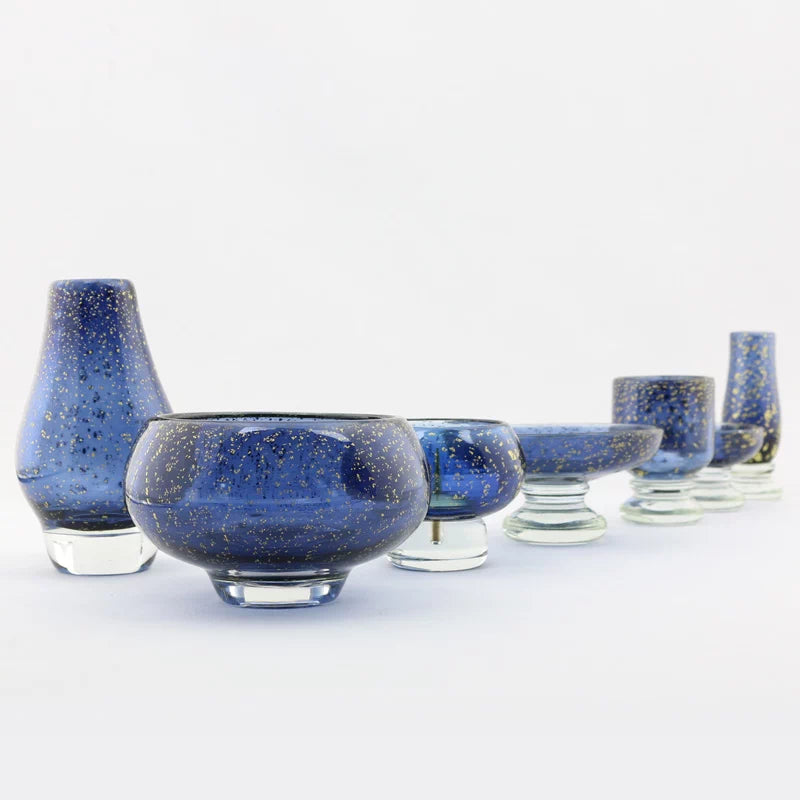 高級ガラス仏具セット 雲霞 藍色 5～7点セット | 仏具の通販