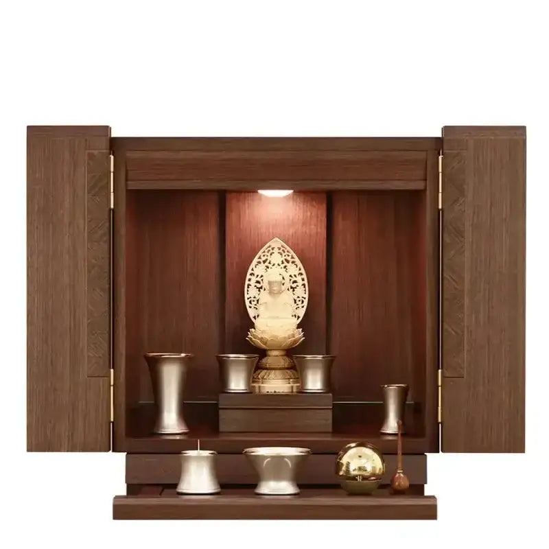 モダンミニ仏壇 レクエ ウォールナット 13号メイン画像02
