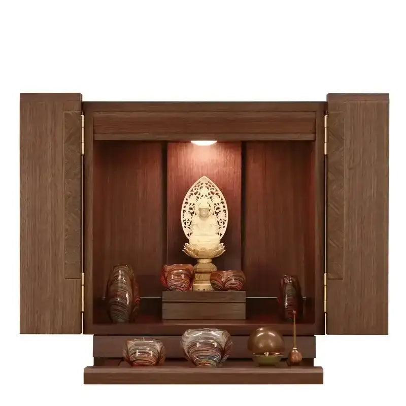 モダンミニ仏壇 レクエ ウォールナット 13号メイン画像03