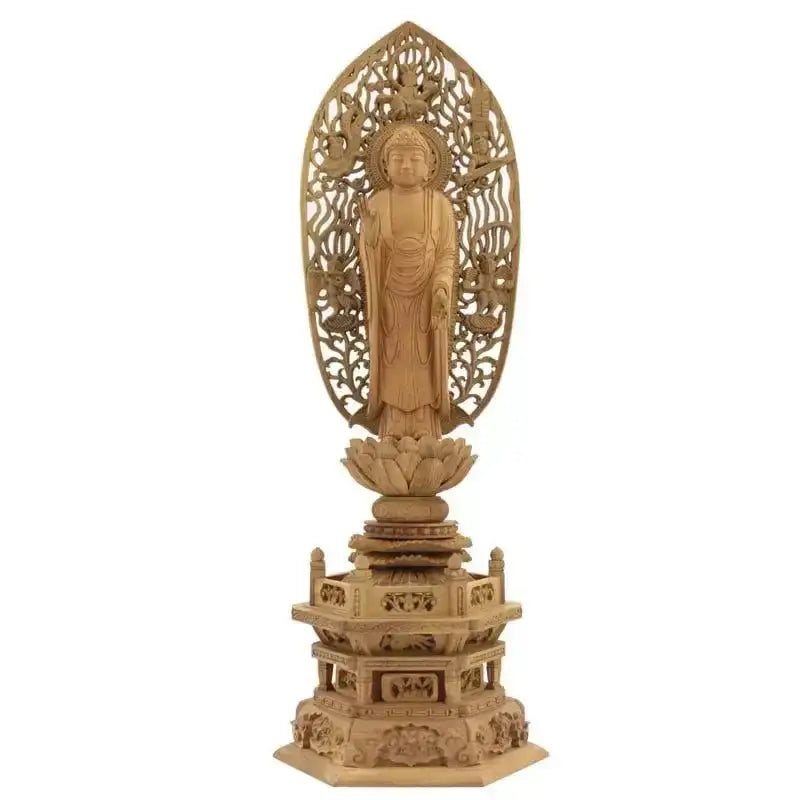 カルネ('91仏) 白檀仏像 六角台座 舟立弥陀 【浄土宗・時宗】 | 本尊・脇侍の通販