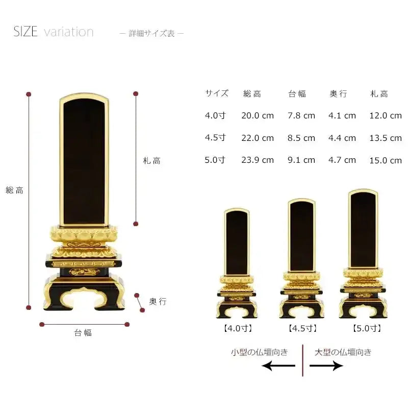 会津塗位牌 上京型千倉 呂色仕上げの商品画像9枚目