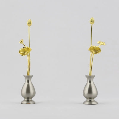 ミニ常花 シルバー 一対メイン画像01