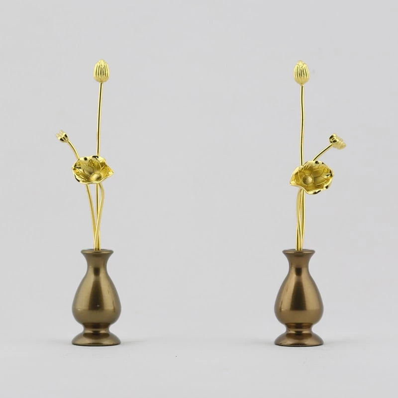 ミニ常花 ブラウン 一対 | 仏具の通販 | インテリア仏壇 ルミエール