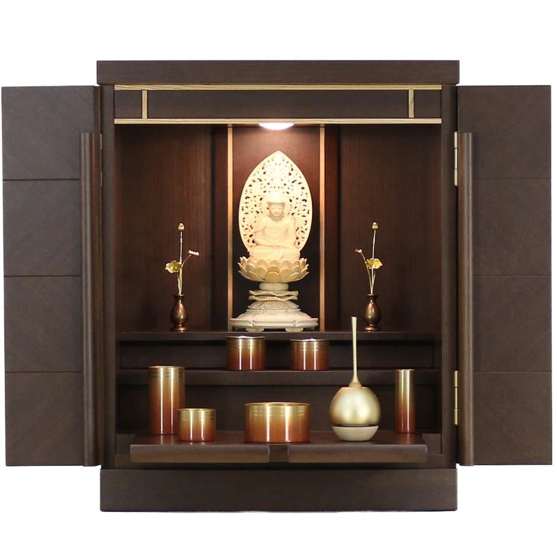 ミニ常花 ブラウン 一対 仏壇設置画像2