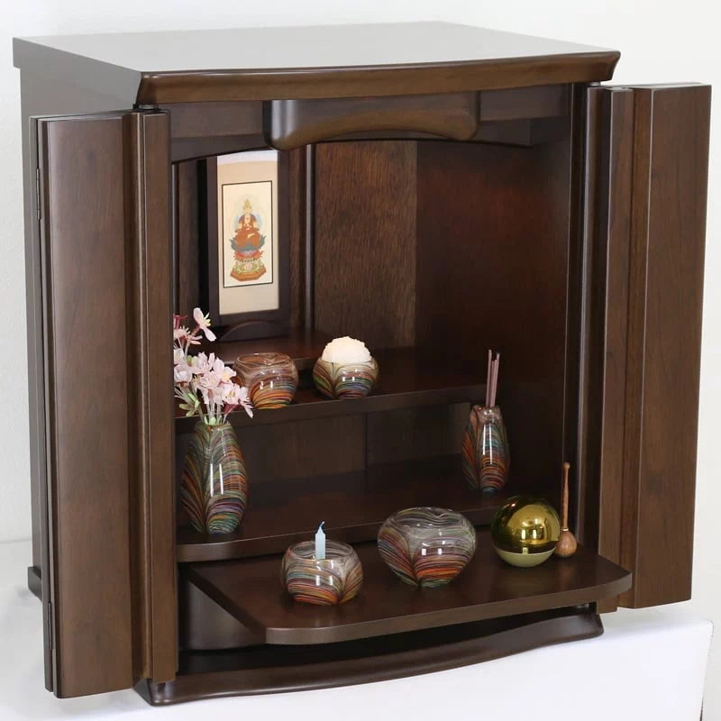 店長おすすめセット02の斜め角度からの本尊・仏具・リンの一式セット例