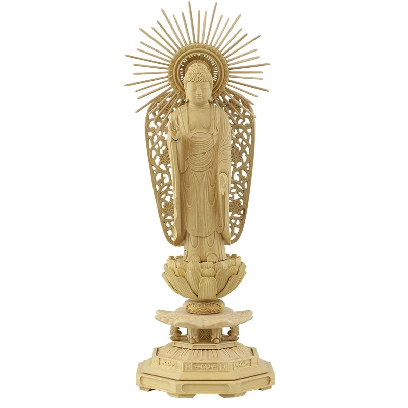 本柘植仏像 八角台座 西立弥陀【浄土真宗本願寺派】 | 本尊・脇侍の