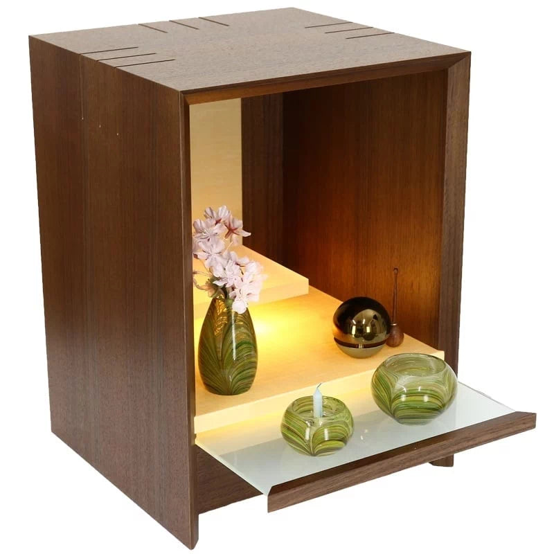 ミニ仏壇セット ヴェール【選べる仏具+リン付】の詳細アップ画像2枚目