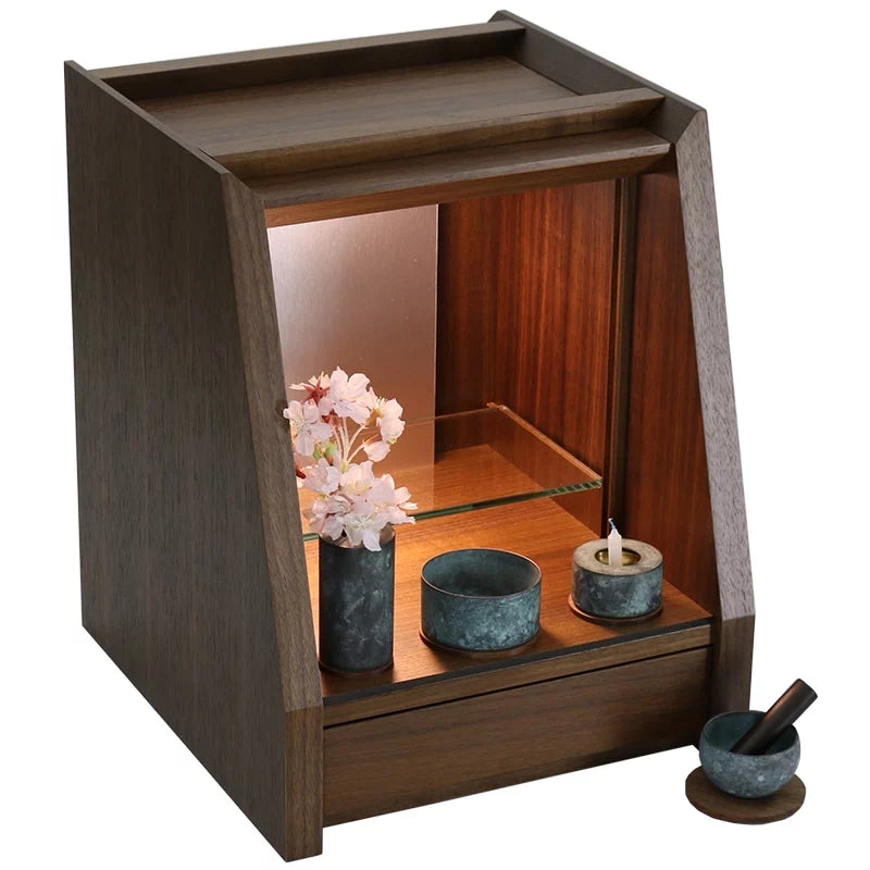 ミニ仏壇セット ノルド【選べる仏具+リン付】の詳細アップ画像1枚目