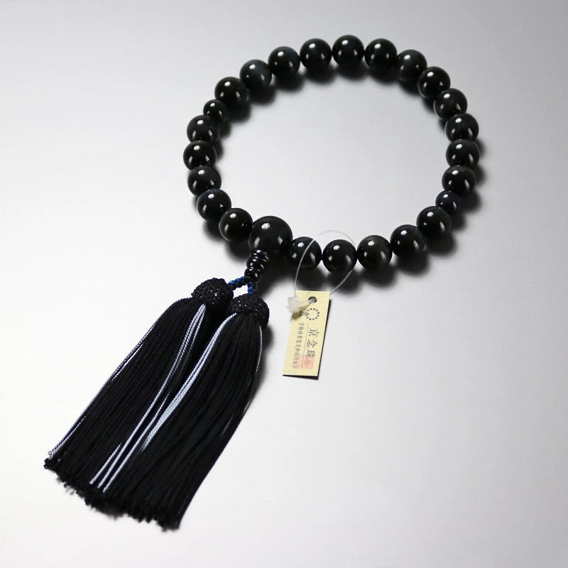 男性用略式念珠 青虎眼 共仕立 | 念珠の通販 | インテリア仏壇 ルミエール