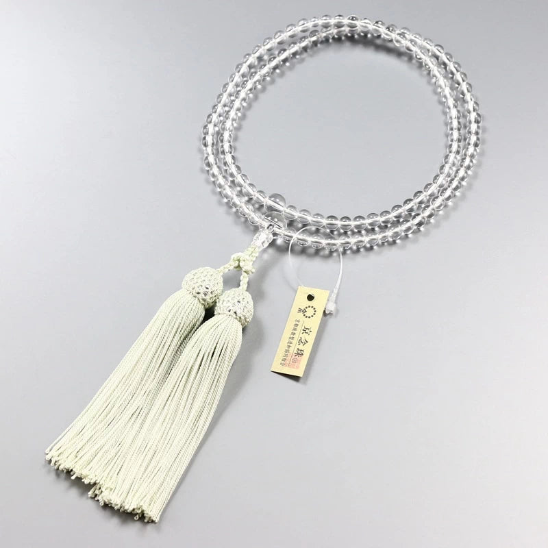 女性用本式念珠 臨済宗 水晶 共仕立 | 仏具の通販 | インテリア仏壇