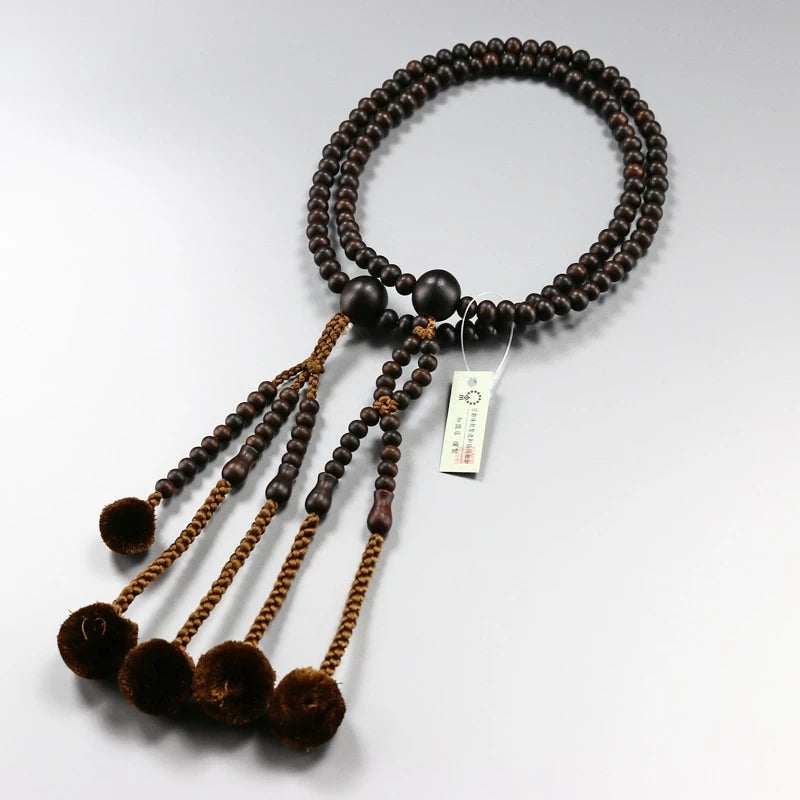男性用本式念珠 日蓮宗 縞黒檀 共仕立 | 念珠の通販 | インテリア仏壇
