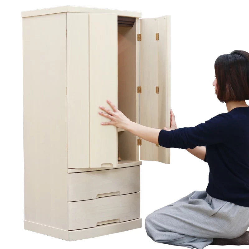 モダン仏壇 ゼフィール クリームホワイトの詳細アップ画像3枚目