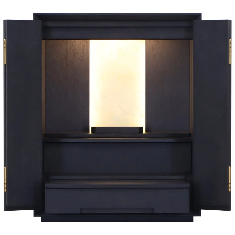 モダン仏壇 月箔 墨黒仕上げ 17号 上置きタイプ | お仏壇の通販