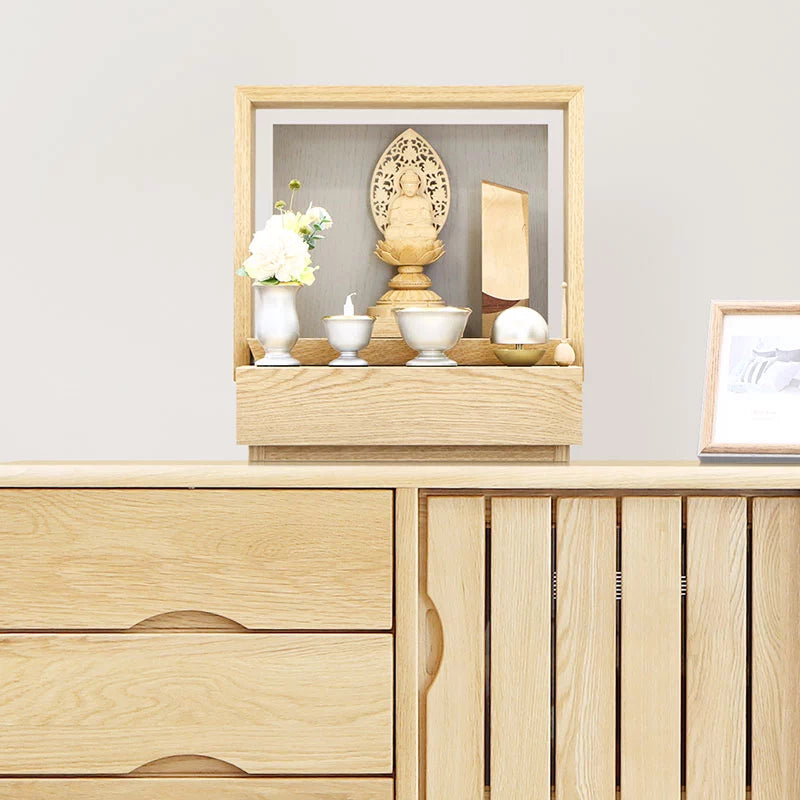 ミニ仏壇 KAKOI  オーク&錫色のリビング設置イメージ②