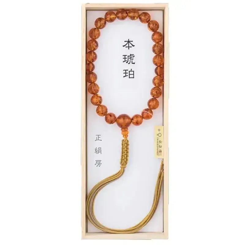 男性用念珠 本琥珀 22玉 六本紐房 | 念珠の通販 | インテリア仏壇
