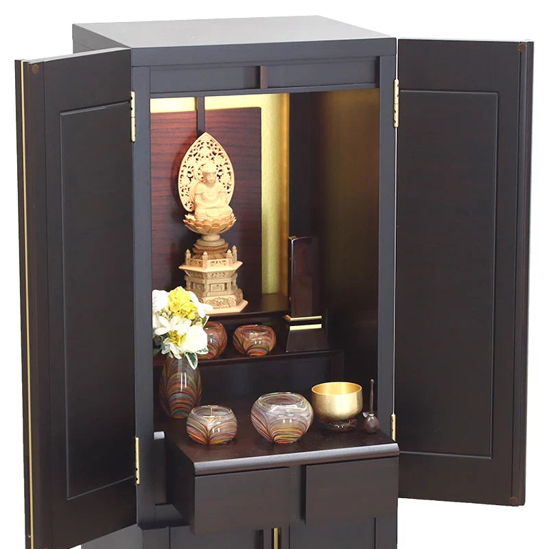 【選べる仏具付】モダン仏壇セット 雅 本黒檀の店長おすすめセット02