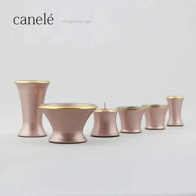 モダン仏具セット カヌレ ピンク【3点セット・6点セット】 | 仏具の