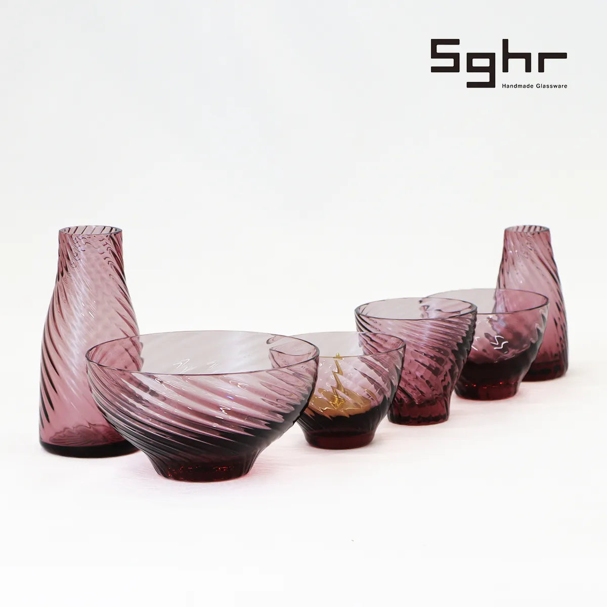 ガラス仏具セット 流彩 ワインレッド 【Sghr スガハラ】 | 仏具の通販 ガラス仏具セット 流彩 ワインレッド 【Sghr スガハラ】 | 仏具の通販