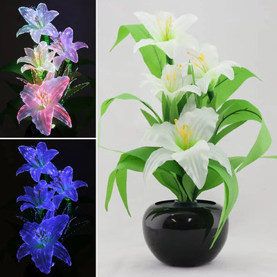 霊前灯 グランドルミナス 白リリー(百合)メイン画像01