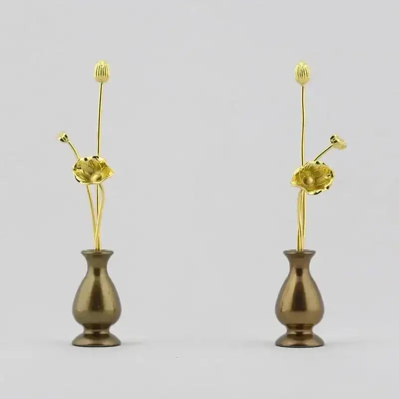 ミニ常花 ブラウン 一対メイン画像01