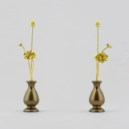 ミニ常花 ブラウン 一対メイン画像01