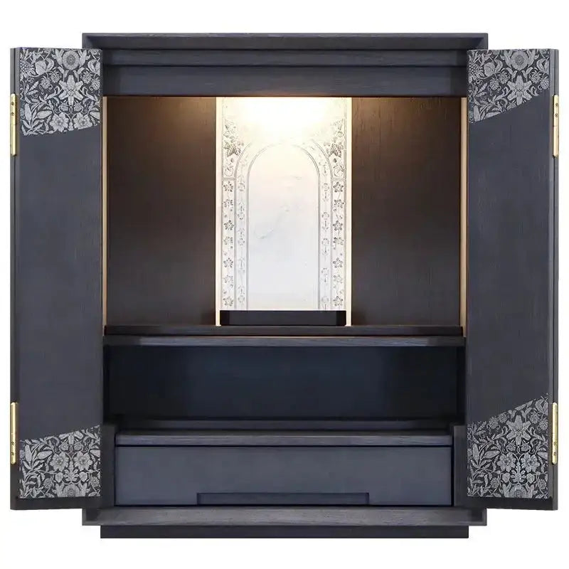 蒔絵仏壇 月箔 エデン 墨黒仕上げ 17号 | お仏壇の通販 | インテリア