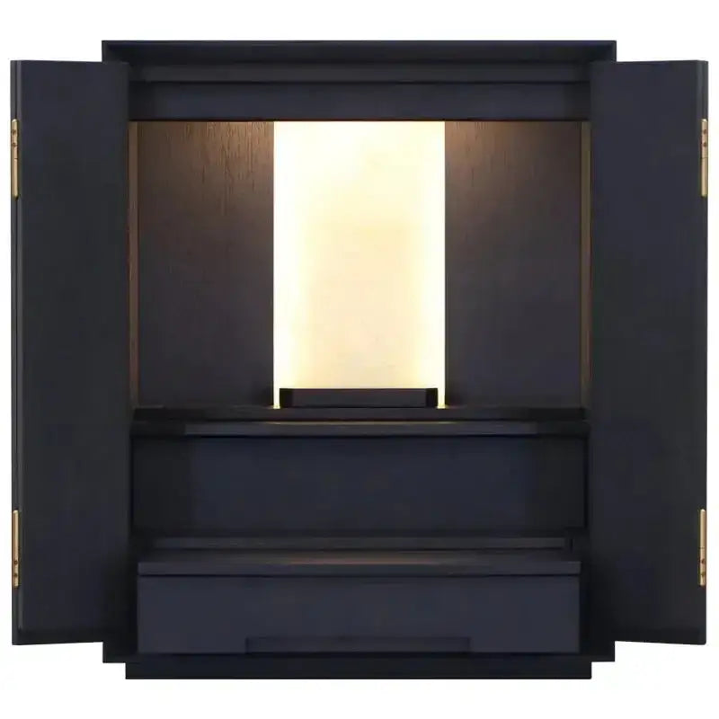 モダン仏壇 月箔 墨黒仕上げ 17号 上置きタイプ | お仏壇の通販