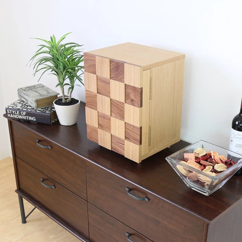 モダンミニ仏壇 夢SO タモ市松 13号のインテリアイメージ1枚目