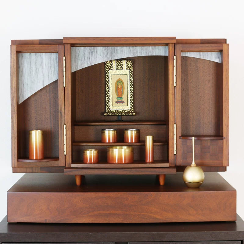 吊り下げ型掛け軸 「オリジナル掛け軸」 茶表装 豆代 【各宗派対応】の詳細アップ画像2枚目