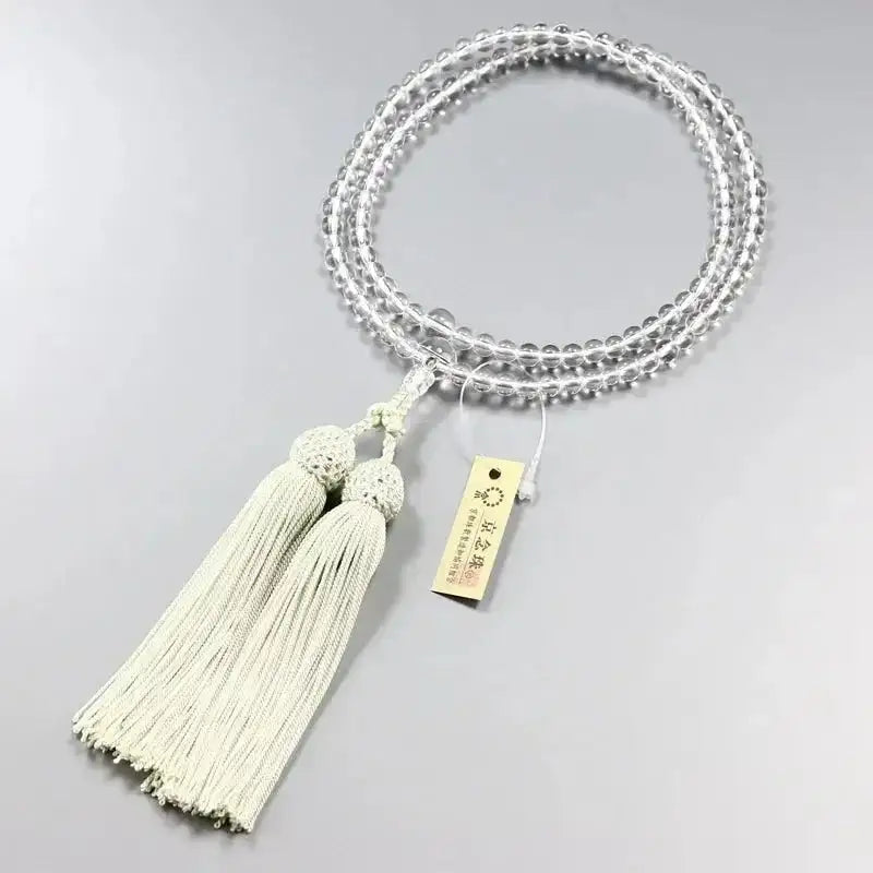 女性用本式念珠 臨済宗 水晶 共仕立 | 念珠の通販 | インテリア仏壇