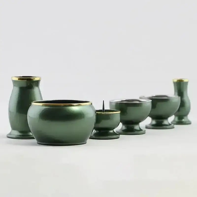 モダン仏具セット アルミムクmini グリーンメイン画像01