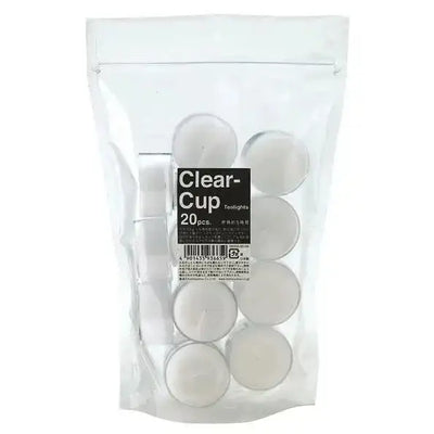 替えローソク 「クリアカップティーライト 20ヶ」 (袋入) ◆カメヤマローソク◆メイン画像01