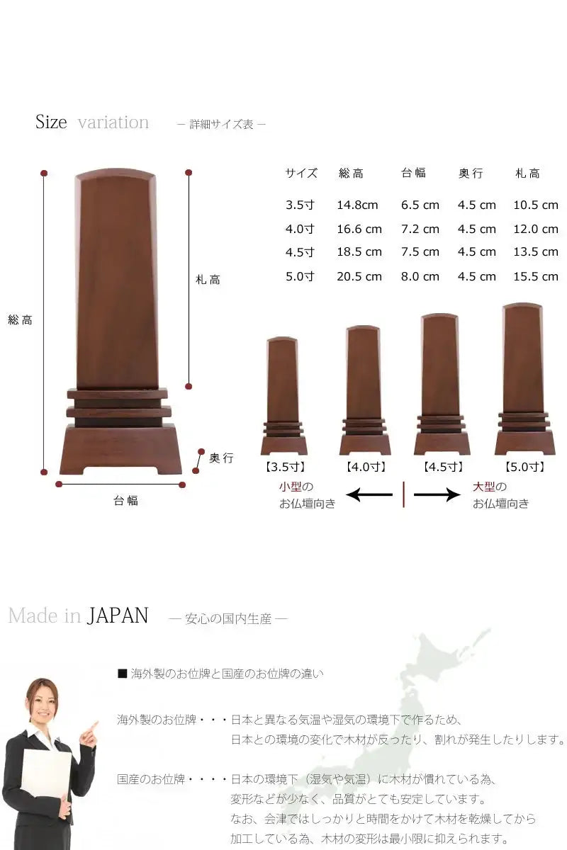 インテリア位牌 「想」の商品画像4枚目