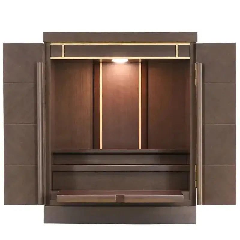 モダン仏壇 ベータ市松 ウォールナットメイン画像01