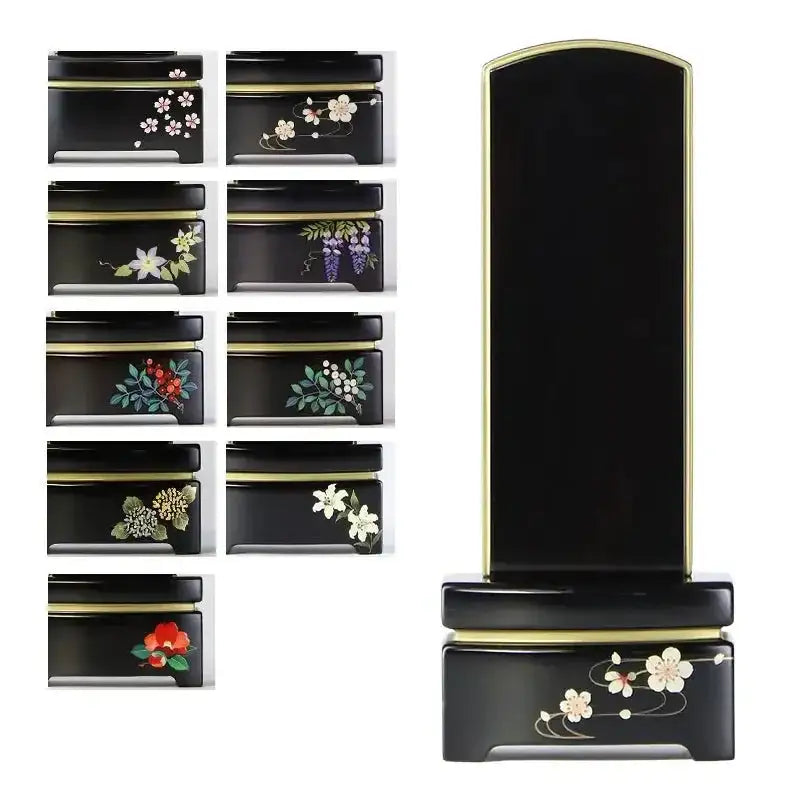 シンプル唐木位牌 駿河蒔絵 黒檀 マット仕上げ | お位牌の通販