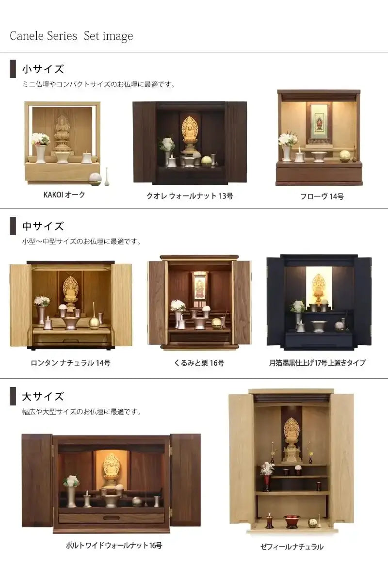 モダン仏具セット カヌレシリーズの仏壇設置イメージ