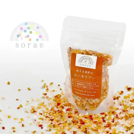 洗えて便利な香炉石「sorae」 カーネリアンメイン画像01