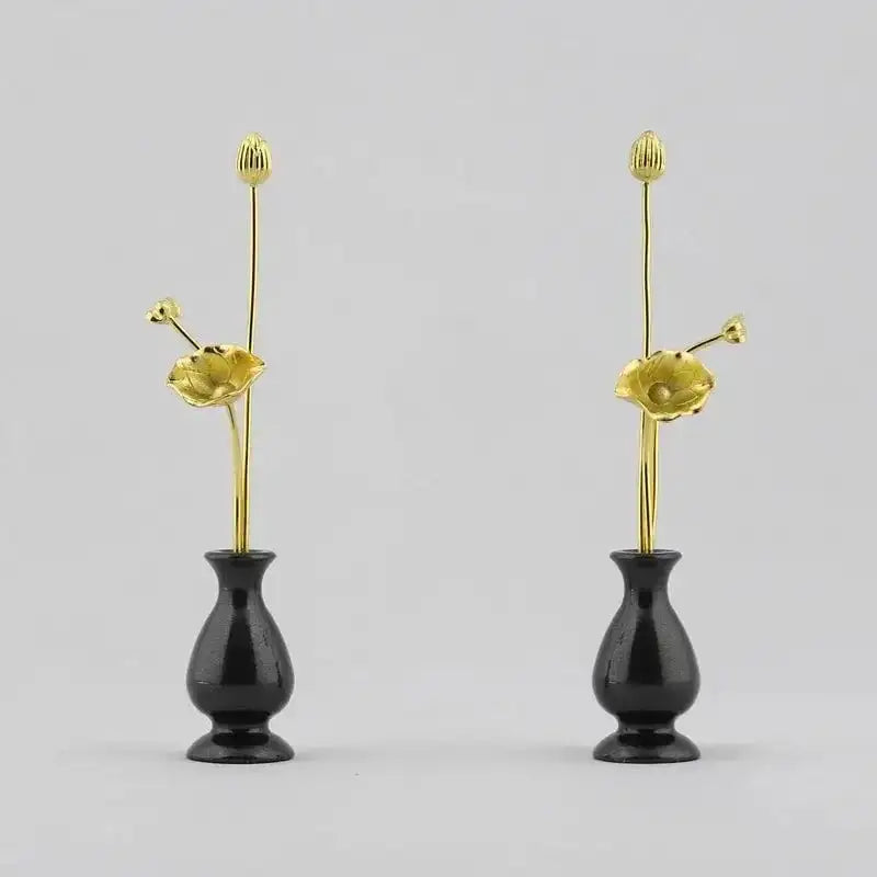 ミニ常花 メタルブラック 一対 |仏花の通販| インテリア仏壇 ルミエール