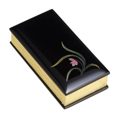 過去帳 蒔絵 蘭 黒塗りメイン画像01