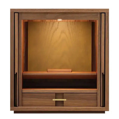 モダン仏壇 TSUDOU ウォールナット×老竹色のサムネイル画像